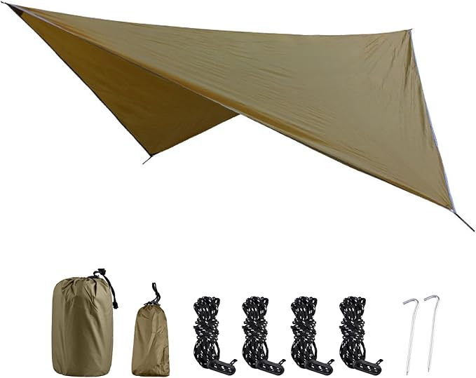 TRIWONDER Hammock Rain Fly Waterproof Tarp Camping Tent Footprint Ground Cloth Backpacking Tarp