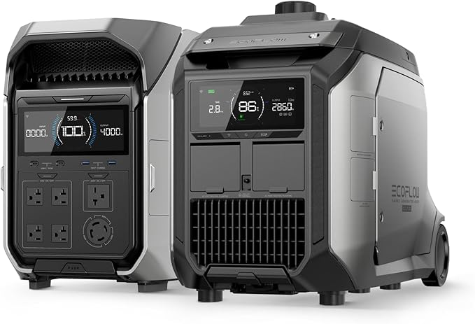 EF ECOFLOW 4096Wh Delta Pro 3 Power Station With 3200W Dual Fuel Generator GE305, Portable Backup