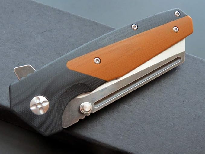Eafengrow EF68 Folding Knife D2 Blade and G10 Handle with Clip Ball Bearing Everyday Carry Tool for