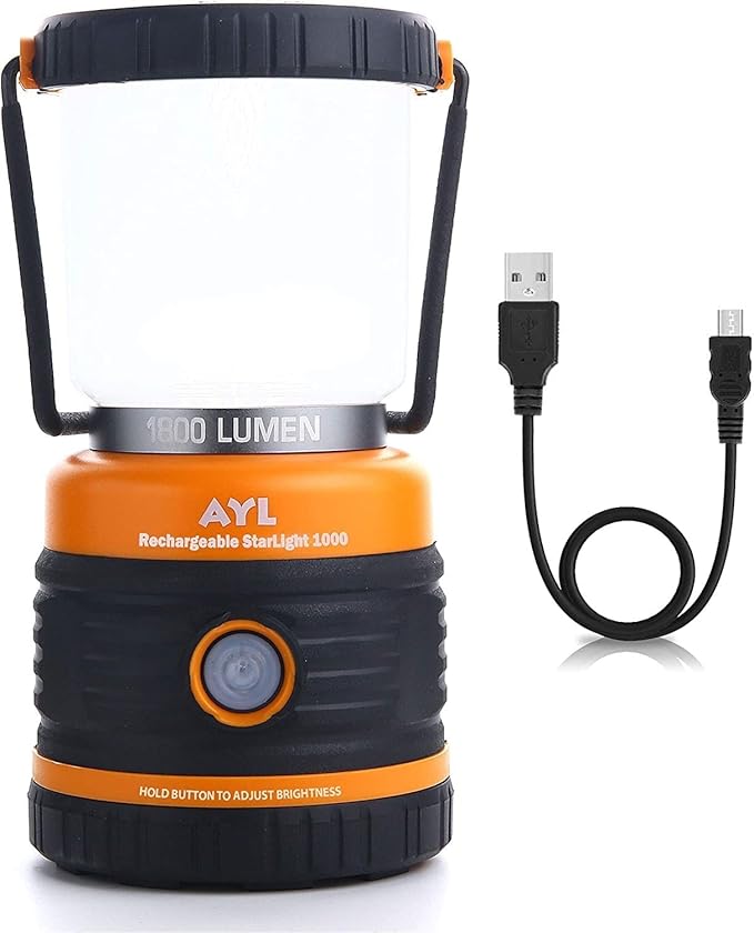 LED Camping Lantern Rechargeable, 1800LM, 4 Light Modes, 4400mAh Power Bank, IP44 Waterproof