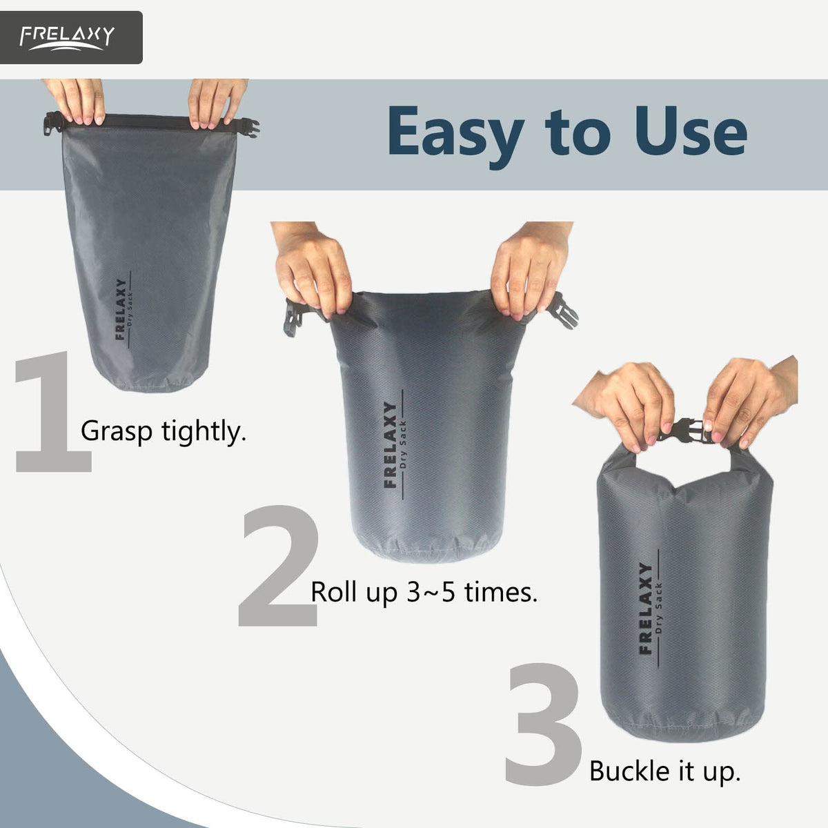 Frelaxy Waterproof Dry Bag 2 Pack, Lightweight Ripstop Dry Sack Set