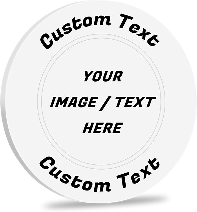100 Custom Plastic Chips,Personalized Your Own Photo/Text/Logo on a Chip Double Sided Printing,Good