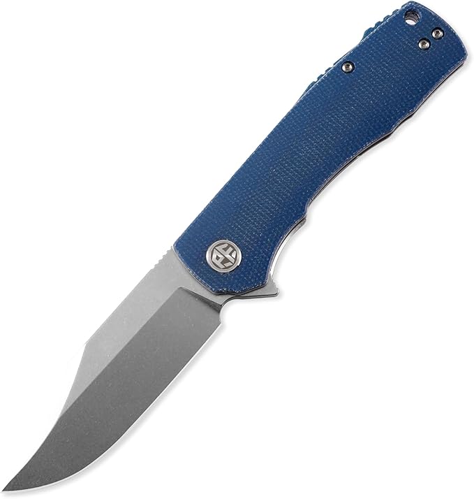 Petrified fish PFP03 Victor,3.58" K110 Stonewashed Blade,140g Micarta Handle Flipper Liner lock