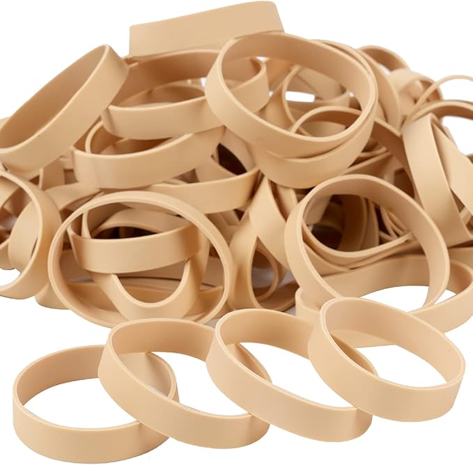 AMUU Rubber Bands Size #84 Tactical Elastics Bands 50 Pack Wide Thick Rubber Bands for Office