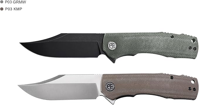 Petrified fish PFP03 Victor,3.58" K110 Stonewashed Blade,140g Micarta Handle Flipper Liner lock