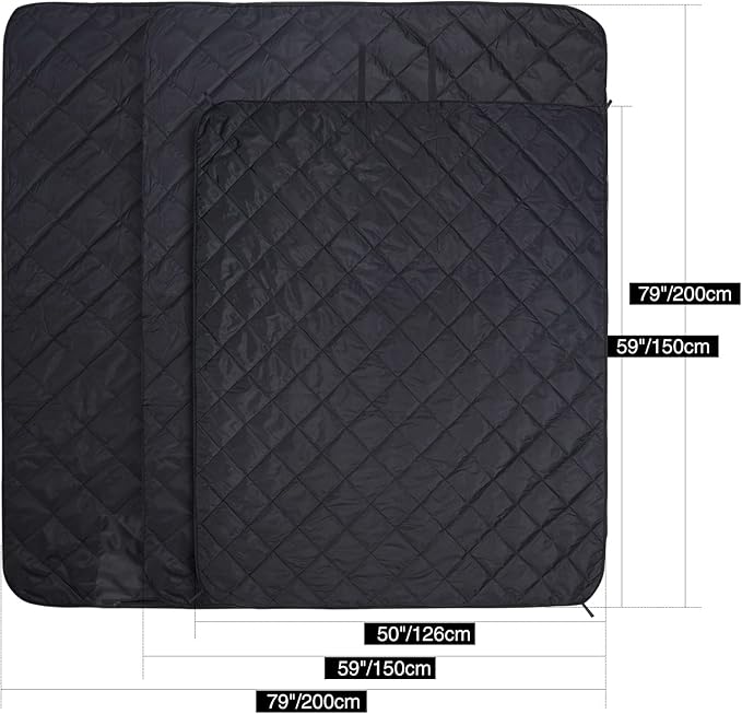 REDCAMP Large Camping Blanket with Sherpa Lining, Cold Weather Warm Outdoor Blanket Windproof for