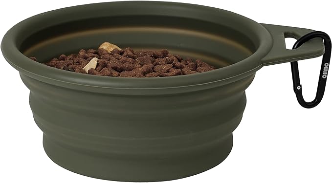 OHMO Large Collapsible Dog Bowls, (2 Pack 27oz/800ml) Premium Silicone Portable Travel Water Food