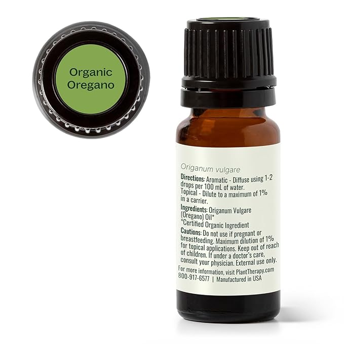 Plant Therapy Organic Oregano Essential Oil 100% Pure, USDA Certified Organic, Undiluted, Natural
