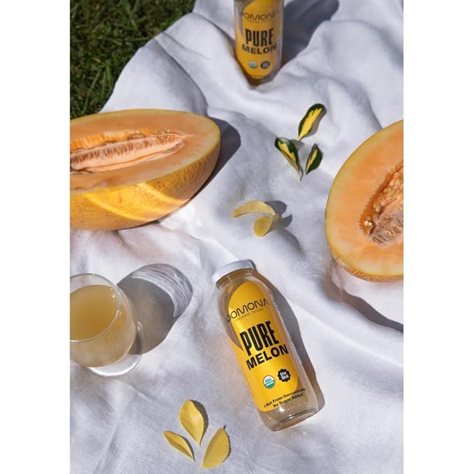Pomona Organic Juices Pure Melon Juice, Cold Pressed Organic Juice, Non-GMO, No Sugar Added, Not