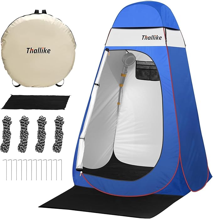 Upgrade Pop Up Privacy Shower Tent, Portable Camping Shower Tent, Camping Toilet Changing Room with