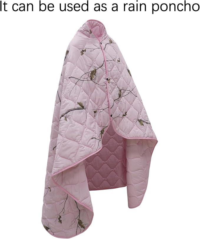 Poncho Liner Military Blanket Outdoor Camping Blankets for Travel, Beach, Grass, Picnic, Car
