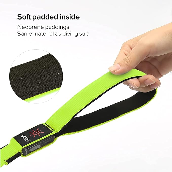 Colaseeme Light Up Dog Leash, LED Pet Leashes USB Rechargeable, Glow Safety Dogs Lights at Night