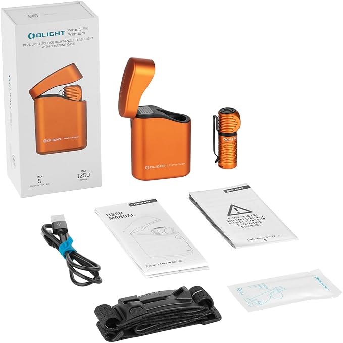 OLIGHT Perun 3 Mini Premium Headlamp 1250 Lumens Flashlight with Type-C Charging Box, Rechargeable