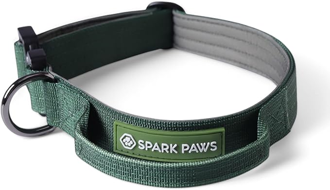 Spark Paws Tactical Dog Collar - Heavy Duty, Premium Quality, Thick and Durable for Large and