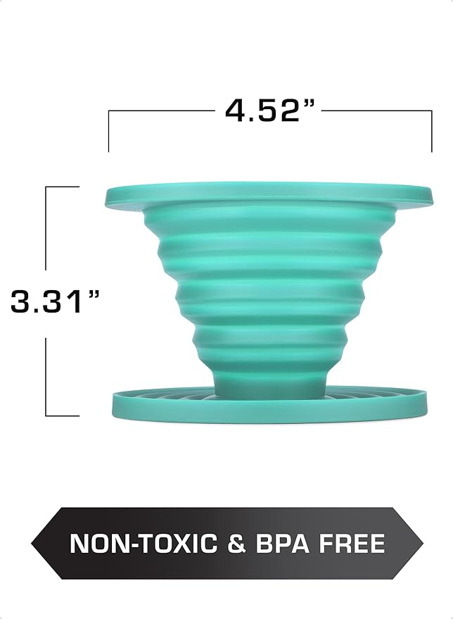 COLETTI Sierra Camping Pour Over Coffee Dripper — Collapsible Pour Over Coffee Dripper — Includes