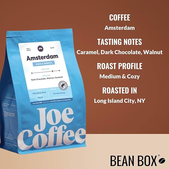 Bean Box New York Coffee Sampler, 2-Pack - Roasted by Joe Company, Gourmet Arabica Coffee, Variety