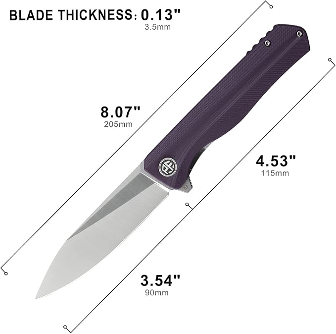 Petrified fish G10 handle D2 steel blade 2CR13 liner ball bearing flipper folding knife camping