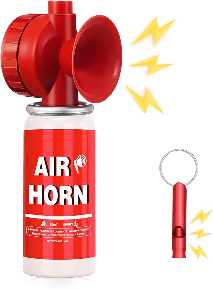 1.4oz Boat Air Horn, 130DB Heard Up to 0.5-Miles Away,Handheld Mini Marine Fog Horn Blow Horn Boat