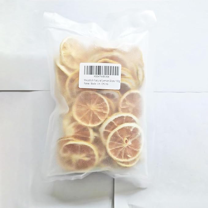 Mkostlich Dried Lemon Slices Bulk, 100g/3.52oz Natural Dehydrated Lemon Slices for Cocktails