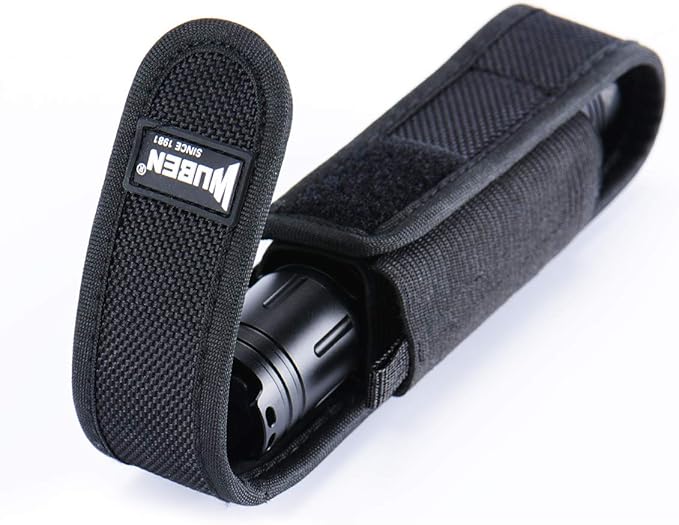 WUBEN Flashlight Holster LED Tactical Flash Light Nylon Pouch Holder Belt Adjustable Heavy Duty