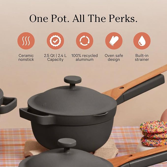 Our Place Mini Home Cook Duo - 8.5" Always Pan & Small Perfect Pot Bundle | Multi-Functional