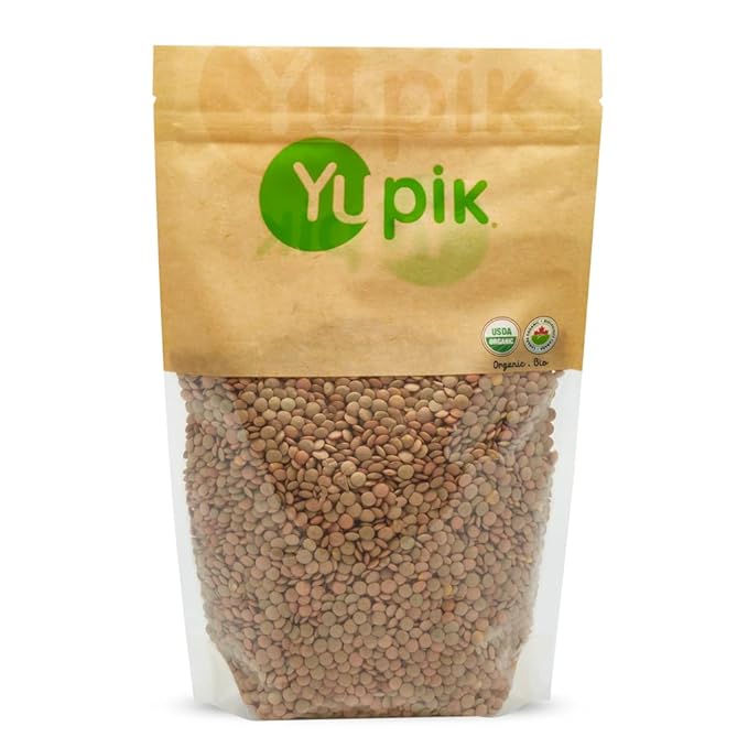 Yupik Organic Green Lentils, 2.2 lb (35.2 oz), Non-GMO, Vegan, Gluten-Free, Kosher, Raw, Source of
