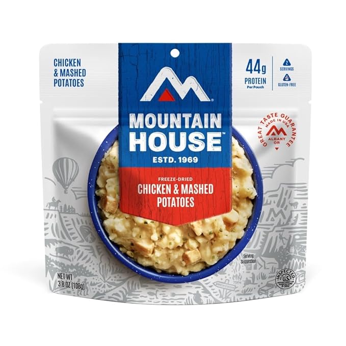 Mountain House GlutenFree Chicken & Mashed Potatoes FreezeDried Food for Camping, 12 Servings