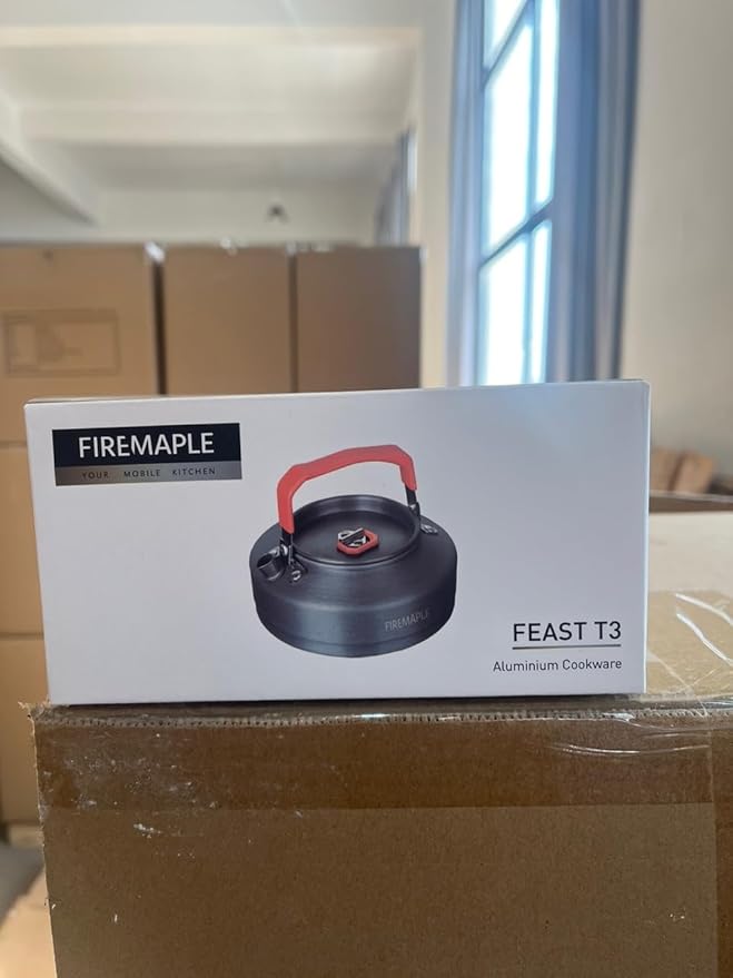 Fire-Maple Feast T3 Camping Kettle | 0.8 Liter Lightweight | Portable Teapot Aluminum for hiking