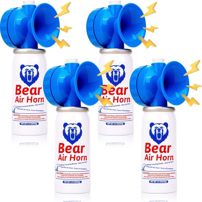 1.4oz Bear Horn for Self Defense, 123dB Loud Mini Air Horn, Audible Up to 1/2 Mile, Safety Air Horn