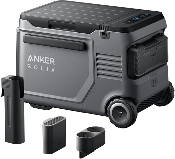 Anker SOLIX EverFrost 2 40L Cooler with Road Trip Kit, 42 qt Car Refrigerator, Electric Cooler with