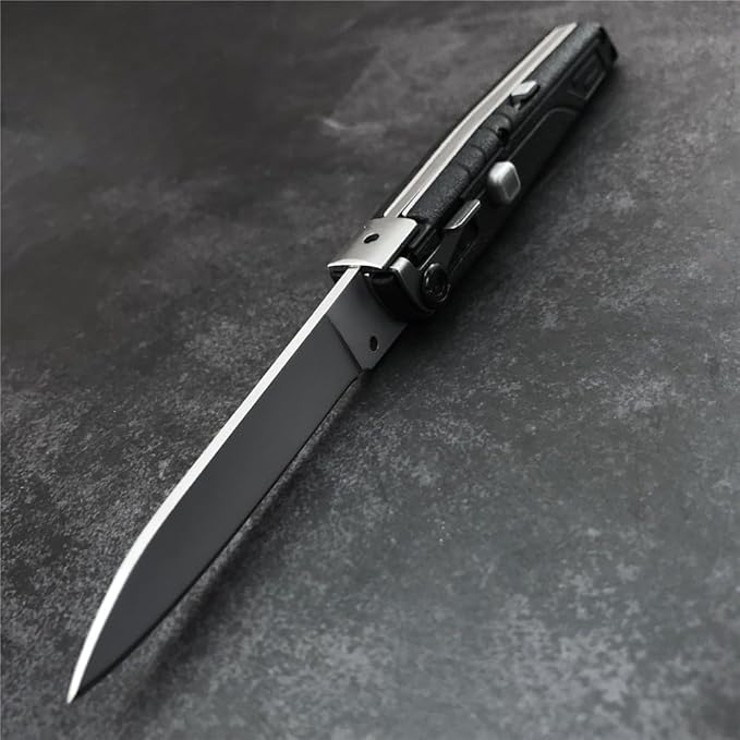 7.8" Folding Knife 440C Stainless Steel Blade ABS Handle Pocket Knife Outdoor Portable Knives