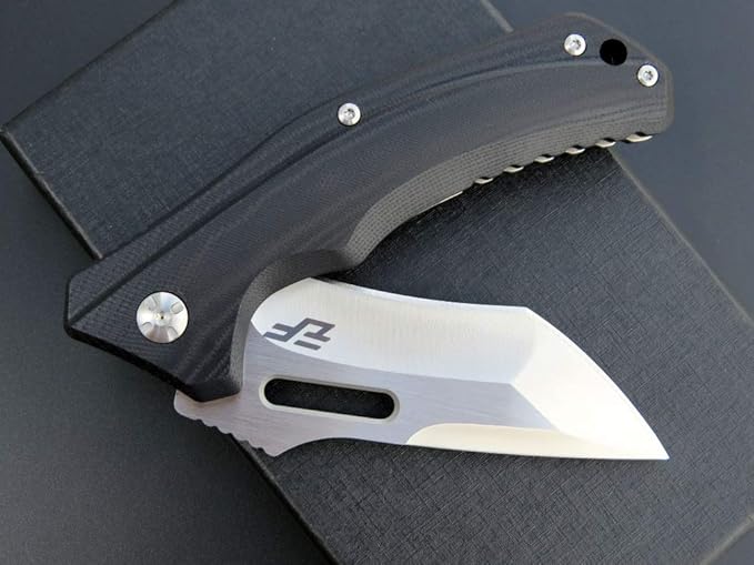 Eafengrow EF908 Pocket Knife Sanding Finished D2 Steel Blade G10 Handle Pocket Clip and Liner Lock