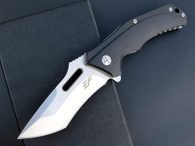 Eafengrow EF908 Pocket Knife Sanding Finished D2 Steel Blade G10 Handle Pocket Clip and Liner Lock