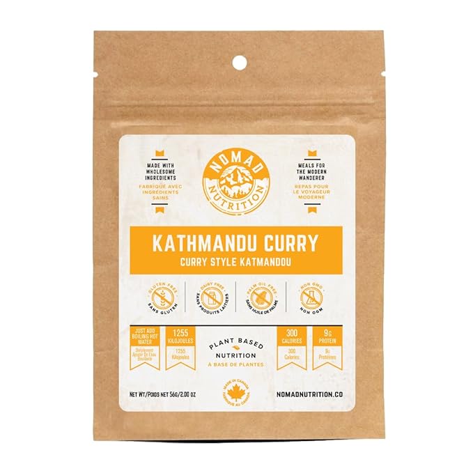 Nomad Nutrition Kathmandu Curry | Instant Freeze Dried Backpacking & Camping Food | Plant-Based