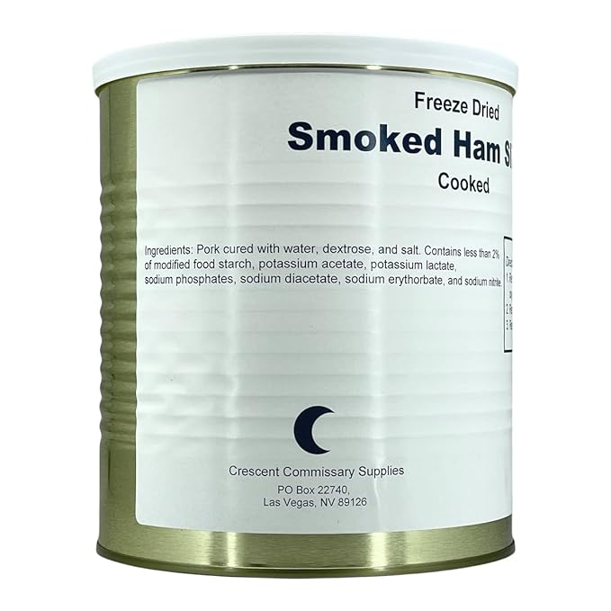 Freeze Dried Cooked Smoked Ham Slices , Jarred and Packed Emergency Food Supply | Hunting