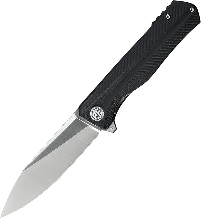 Petrified fish G10 handle D2 steel blade 2CR13 liner ball bearing flipper folding knife camping