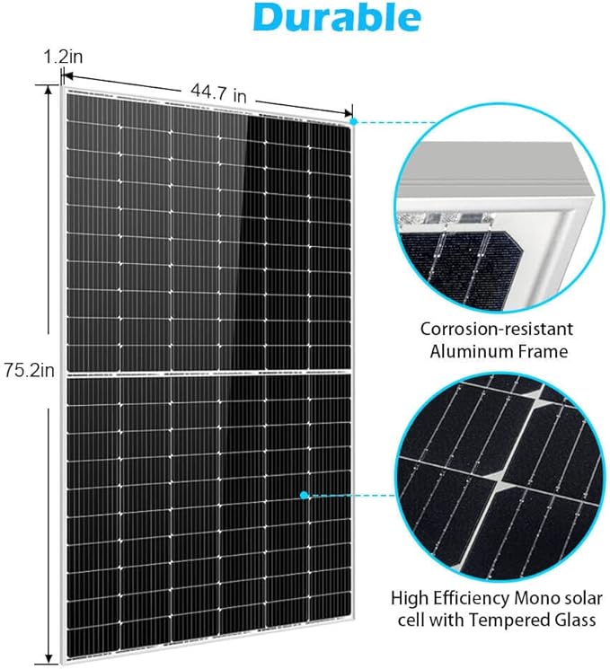 UL61730 450W 32PCS Monocrystalline Solar Panel 11BB Grade A Cell,Black,High Efficiency,IP68