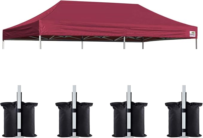 Eurmax USA 10x20 Pop Up Canopy Replacement Canopy Tent Top Cover, Instant Canopy Top Cover ONLY