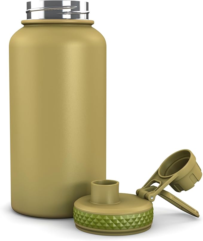 Combat Canteen - 32oz Insulated Water Bottle with Paracord Handle, Stainless Steel Water Jug with