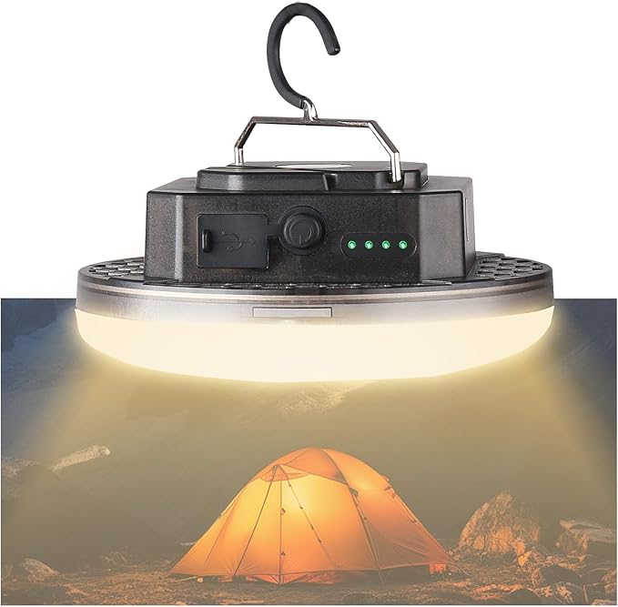 12000mAh 4000LM Camping Lights 3 Color Lighting Modes Bright Rechargeable LED Lamp 40W Hanging Tent