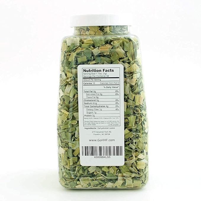 Harmony House Foods Dehydrated Leek Flakes - Air Dried Vegetables for Soup and Cooked Dishes, Great