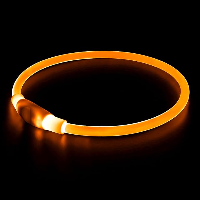 Led Dog Collar, BSEEN USB Rechargeable Flash Dog Necklace Light, Pet Safety Collar Makes Your