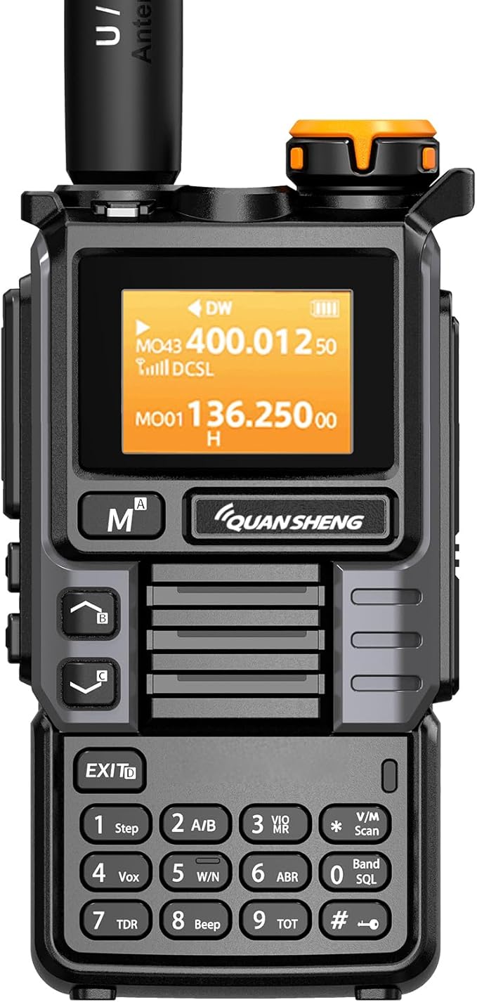 UVK5(99) AM/FM/DTMF Walkie-Talkie 200CH 20-1000MHZ Walkie-Talkie NOAA Weather Forecast with Flash