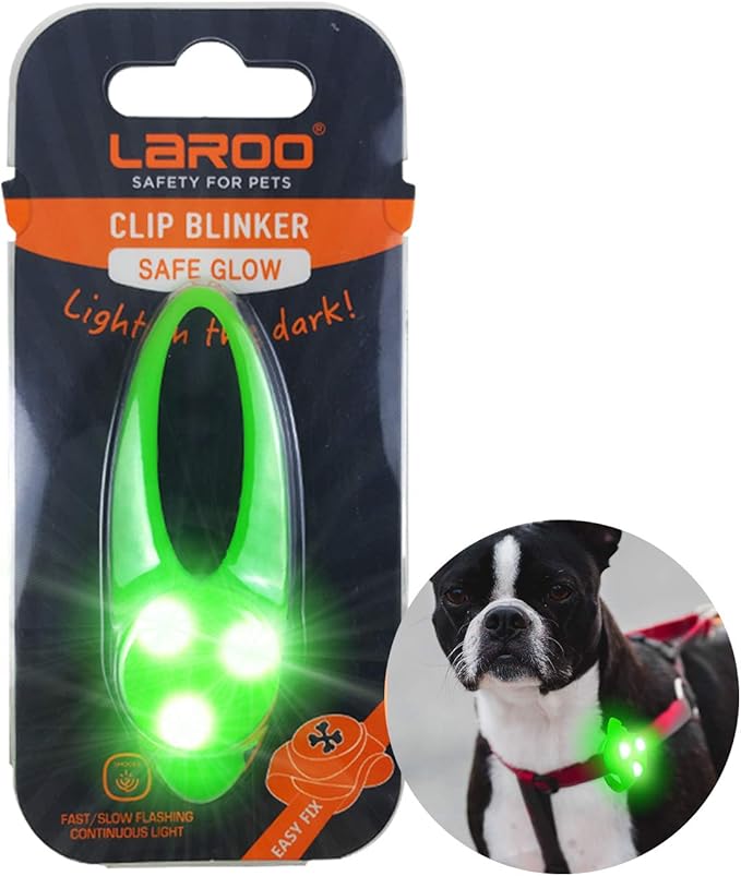 LaRoo Dog Lights for Night Walking, Led Dog Collar Lights for Nighttime, Clip On Light up Dog