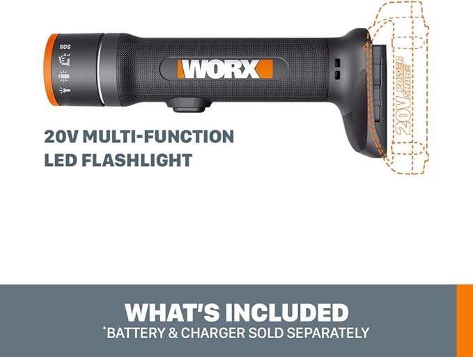 Worx WX027L.9 20V Power Share Multi-Function LED Flashlight (Tool Only)