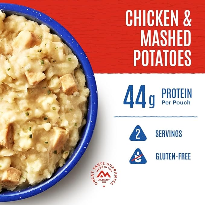 Mountain House GlutenFree Chicken & Mashed Potatoes FreezeDried Food for Camping, 12 Servings