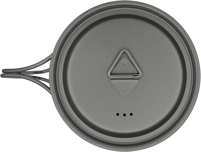 Kuvik Titanium Pot with Lid 650ml (22 oz) - Ultralight and Compact Pot for Backpacking, Camping