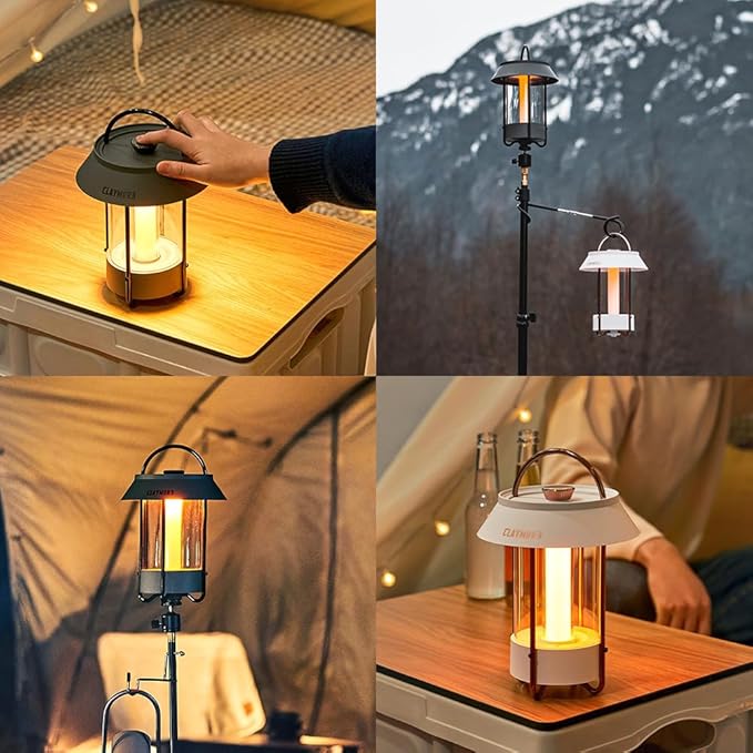 CLAYMORE Selene Lamp (Dark Gray) - Aesthetic Portable Outdoor Lamp, 4 Mood Lights, 6,700mAh