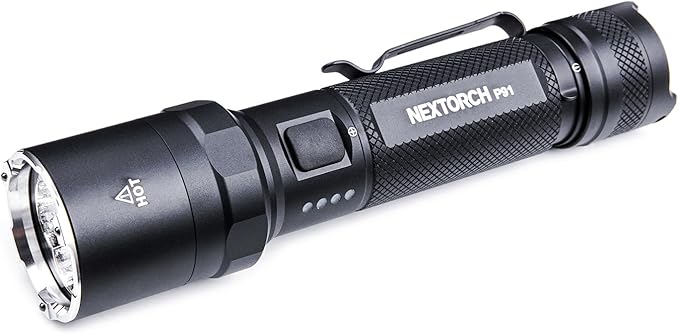 NEXTORCH P91 Tactical Flashlight High Lumens, 5000 Lumens Dual Switch Rechargeable Flashlight with