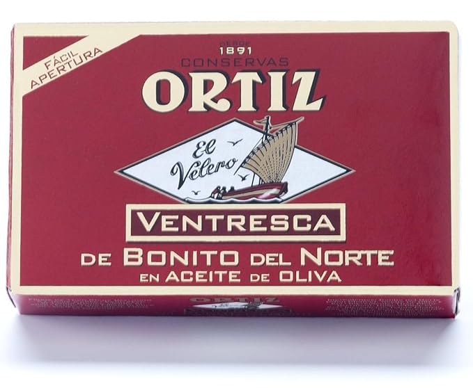 Ortiz Ventresca White Tuna Belly in Olive Oil, Tender Buttery Fillets with Exquisite Flavor